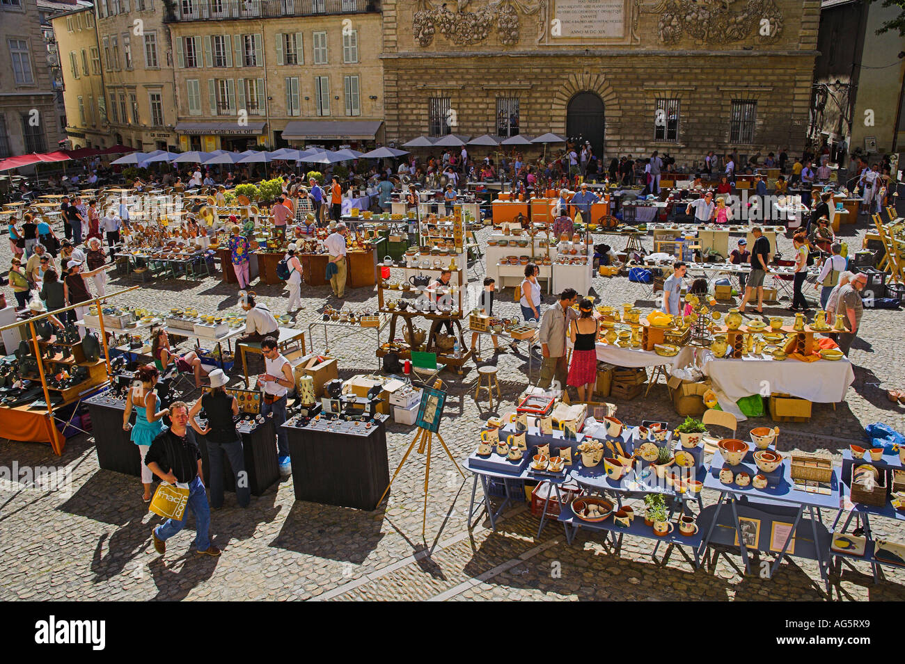 Avignon Kunstmarkt il mercato dell'arte Foto Stock