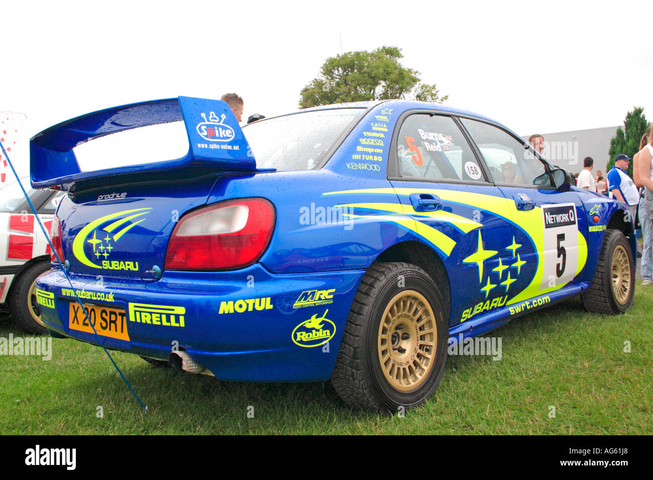 Richard Burns' 2001 Subaru Impreza WRC 2001 auto al Rally 2006 Giorno a Castle Combe Foto Stock