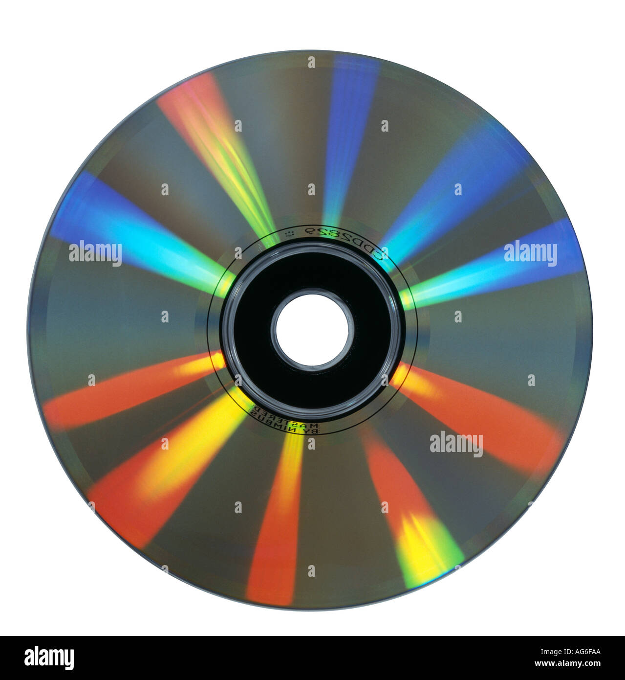 Compact Disc CD con raggi di luce Foto Stock