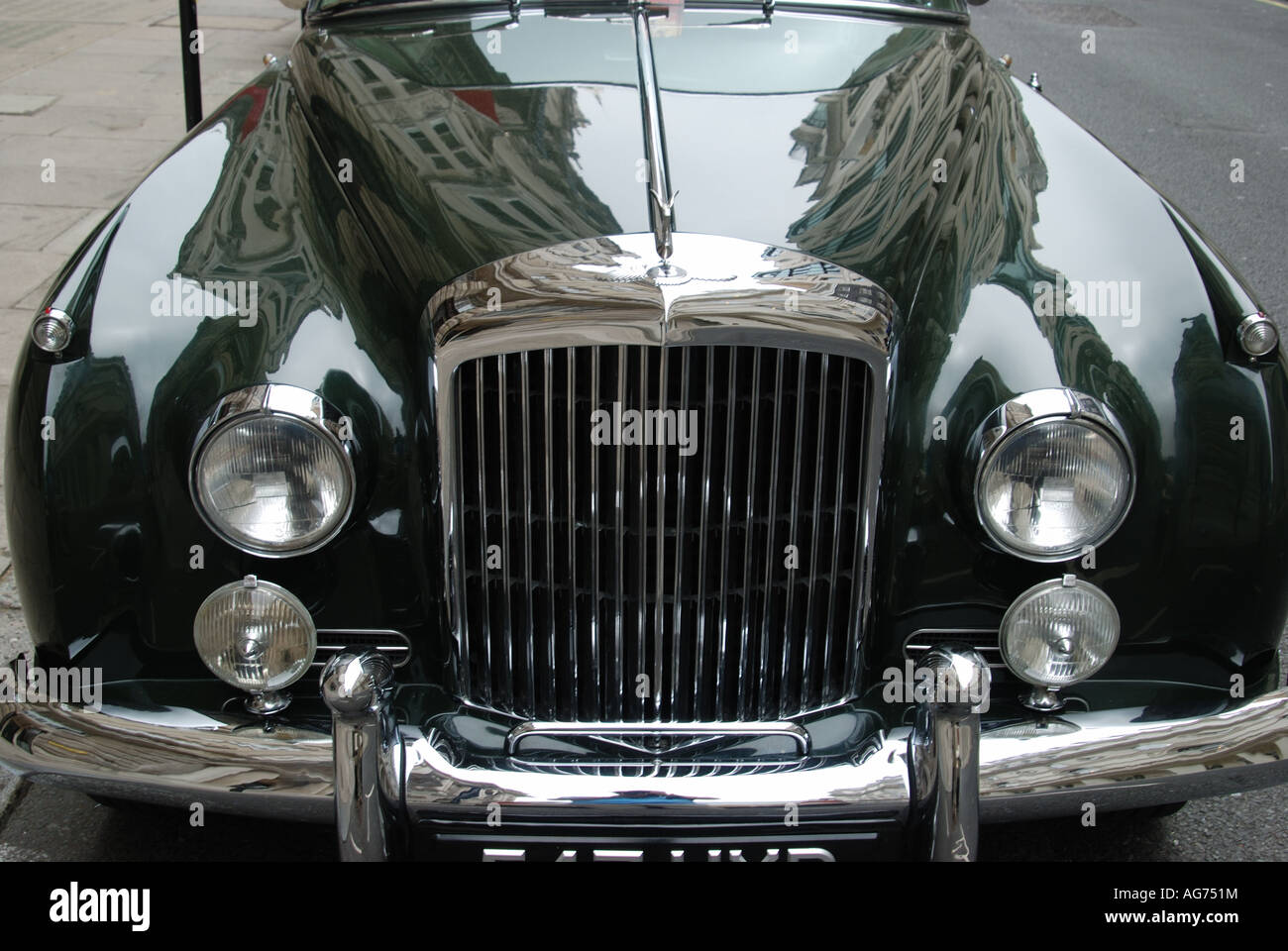 Green Bentley Continental Foto Stock