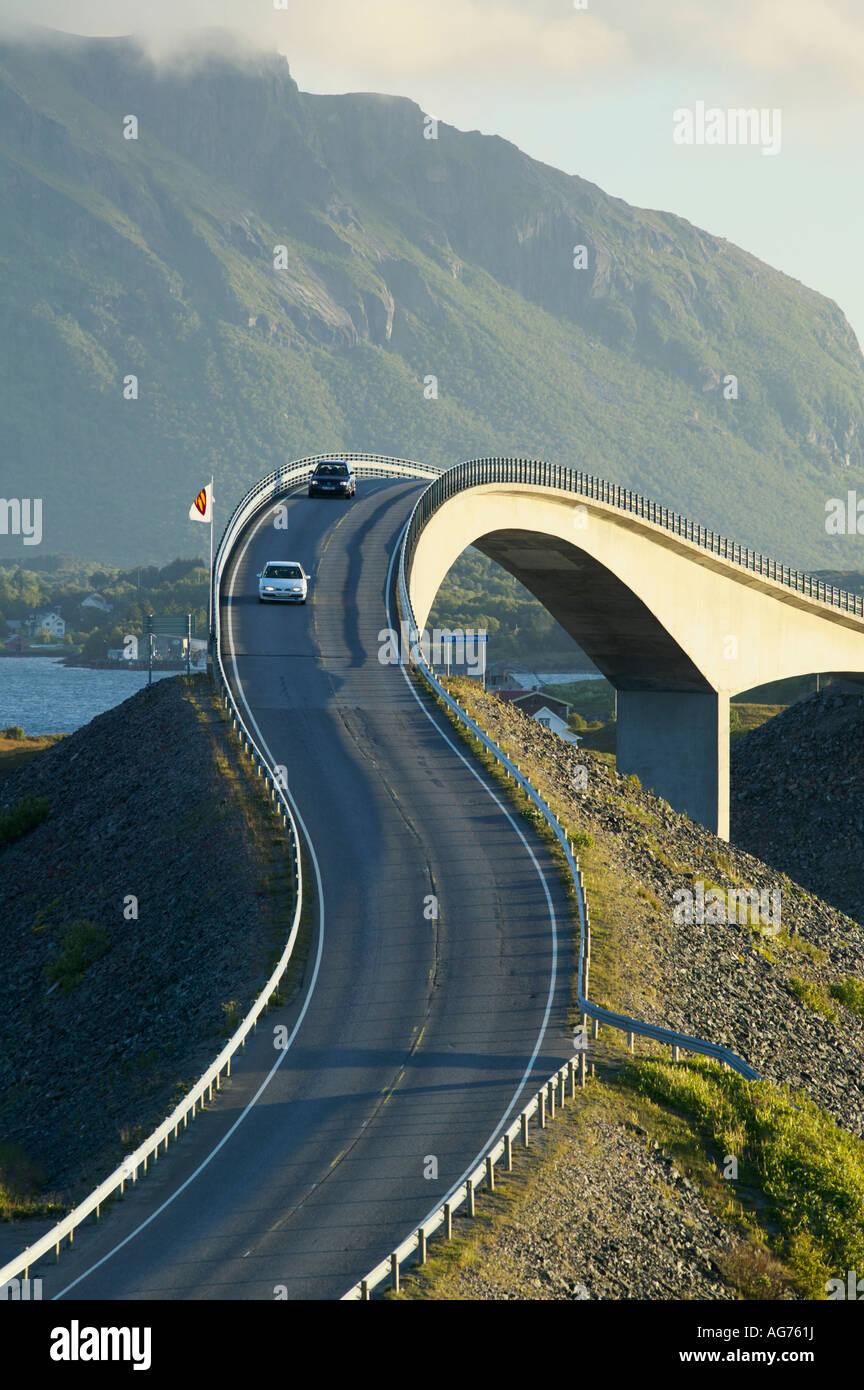 Il Atlantic Road More og Romsdal Norvegia il ponte Storseisundbrua Foto Stock