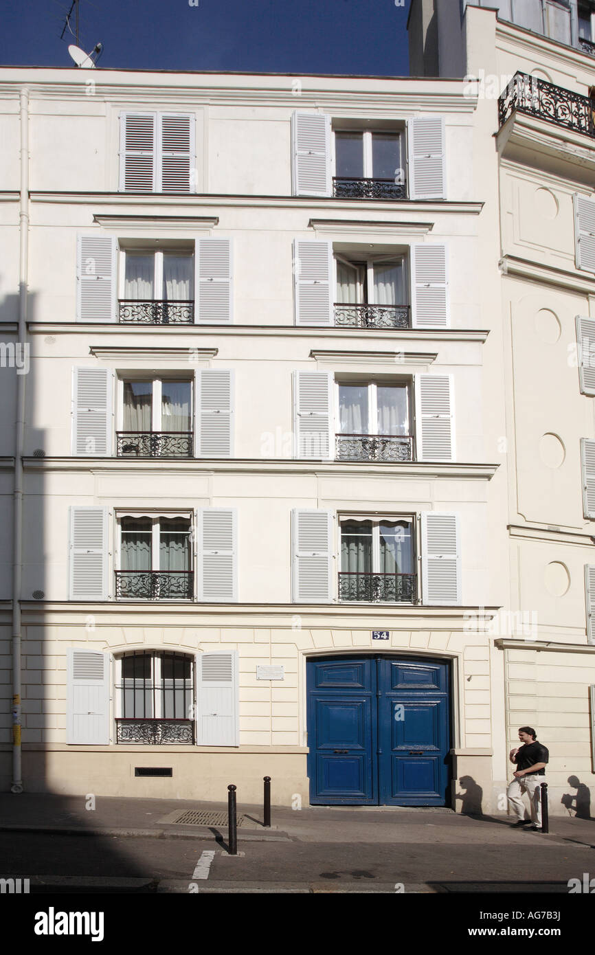 54 Rue Lepic, casa di Van Gogh nel giugno 1886, Parigi, Francia Foto Stock
