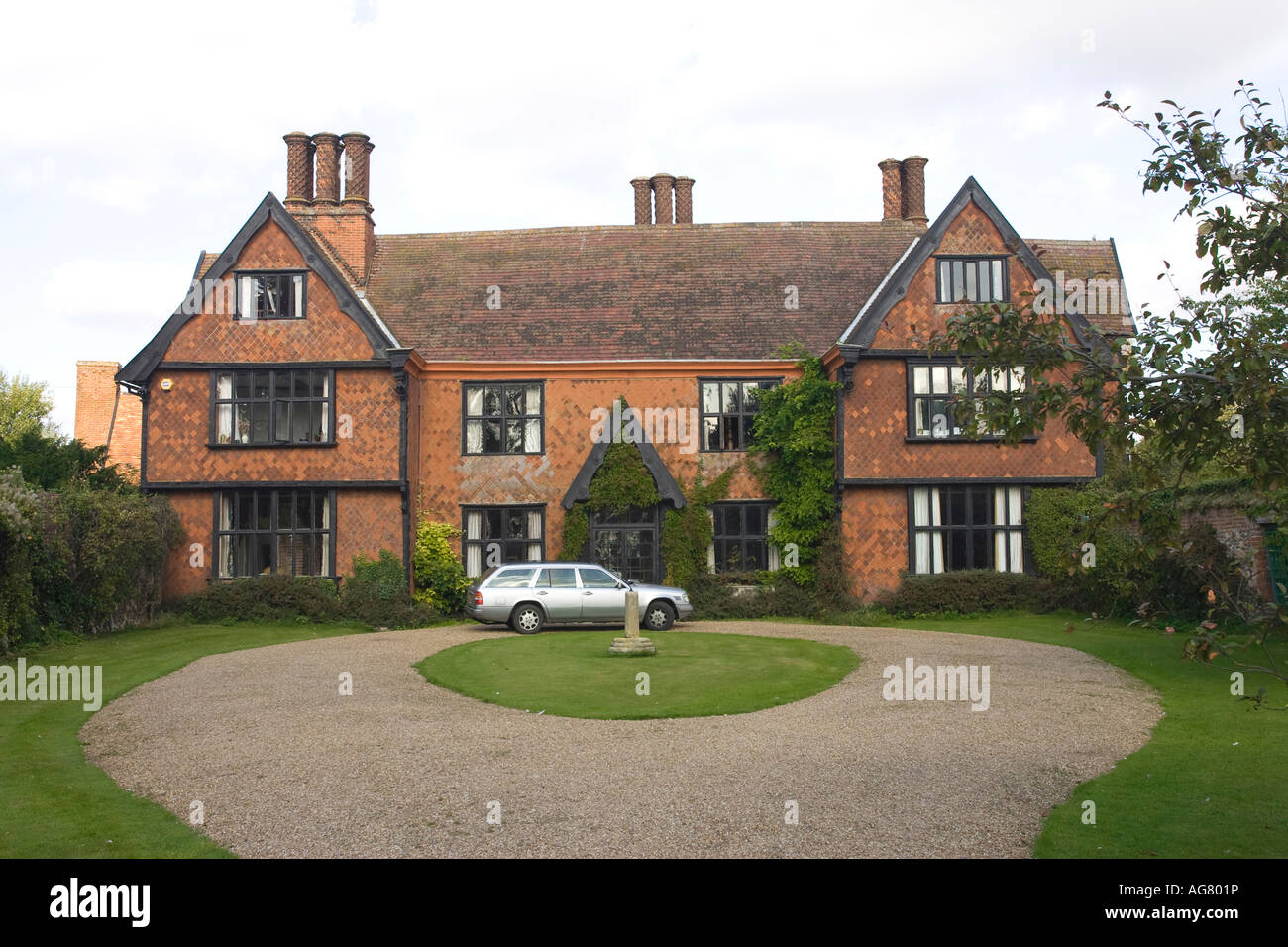 Troston Hall, una in stile Tudor House di Troston nel Suffolk, Regno Unito Foto Stock