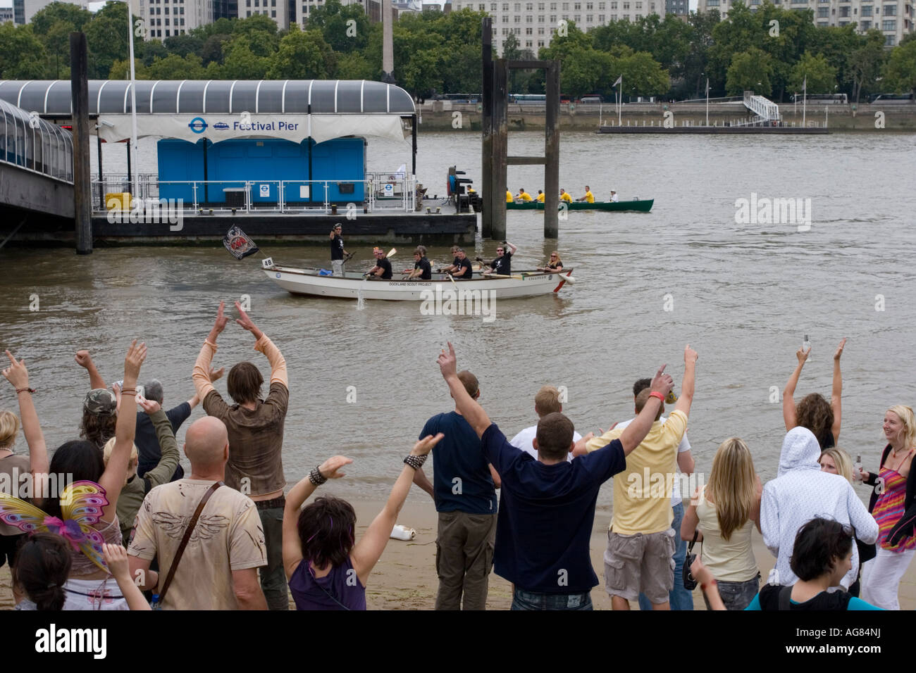 La trance Beach Party - South Bank - Londra Foto Stock