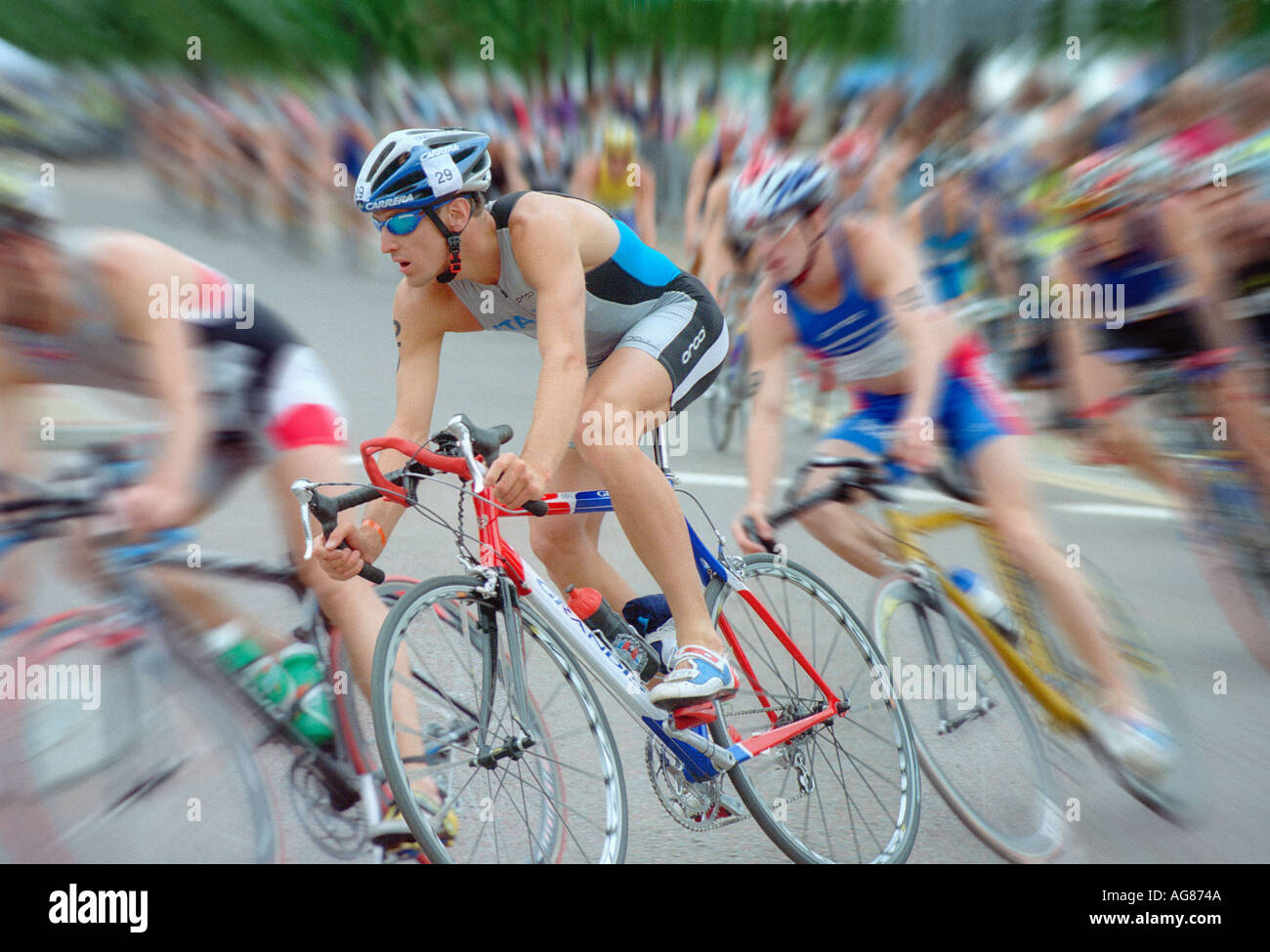 Triathlon Cycling Foto Stock
