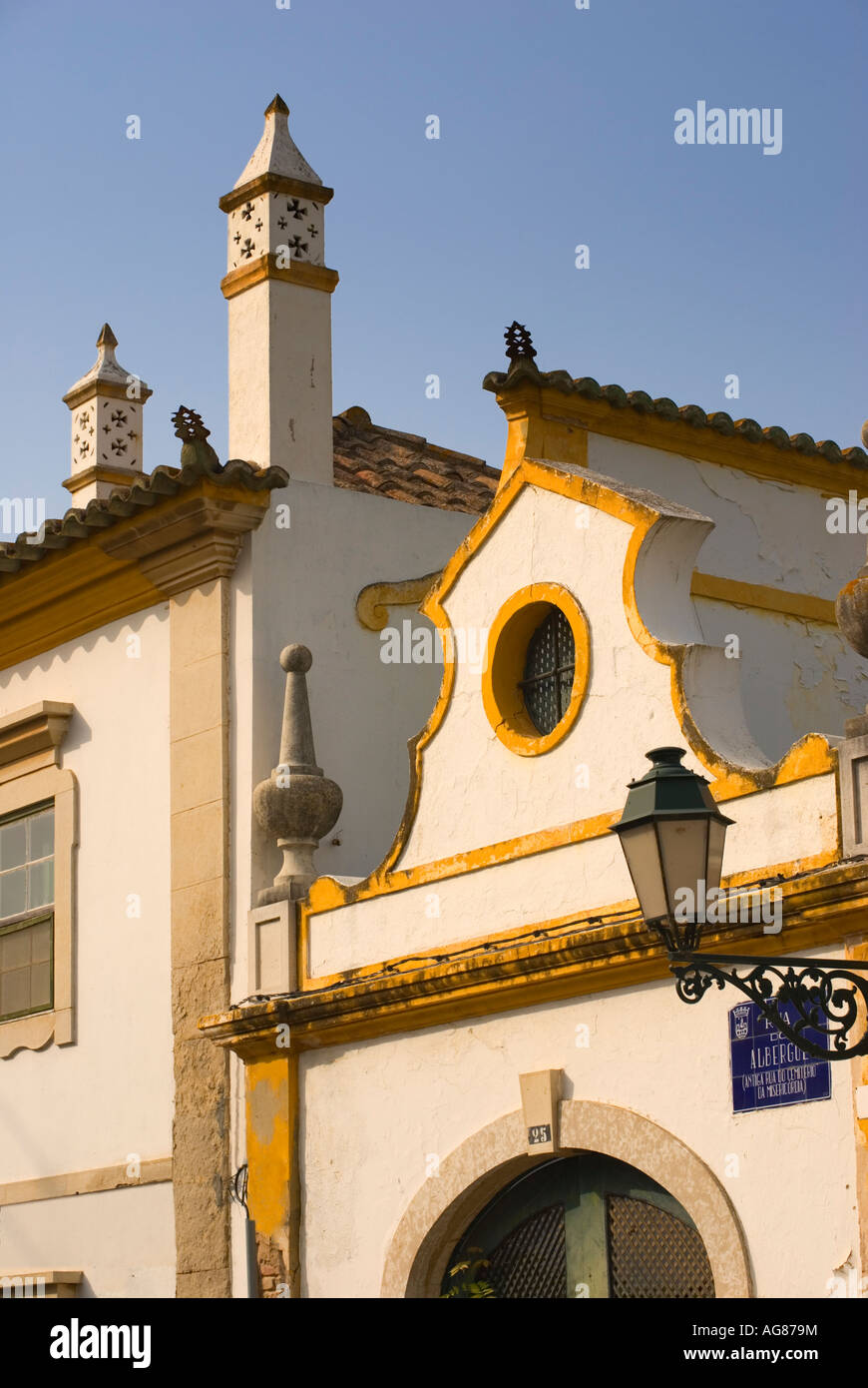 Tipico edificio in centro storico Faro Algarve Portogallo Foto Stock