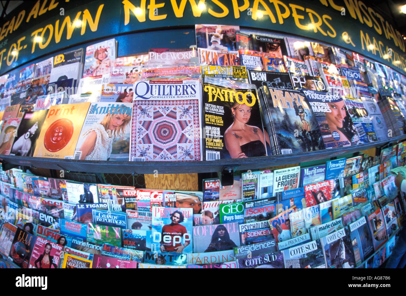 Vista fisheye o portariviste in Seattle WA Foto Stock