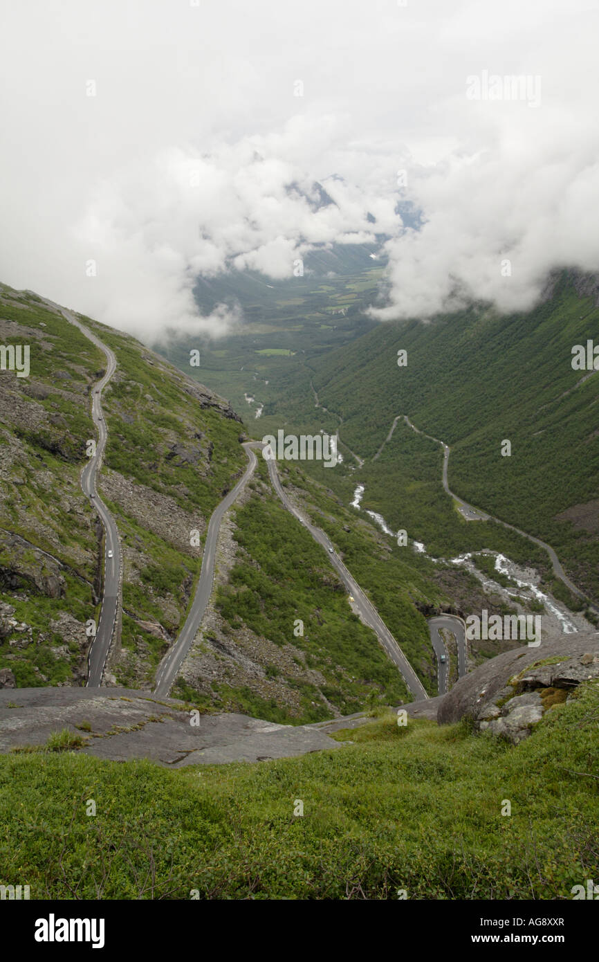 Trollstigen road, Norvegia. Foto Stock