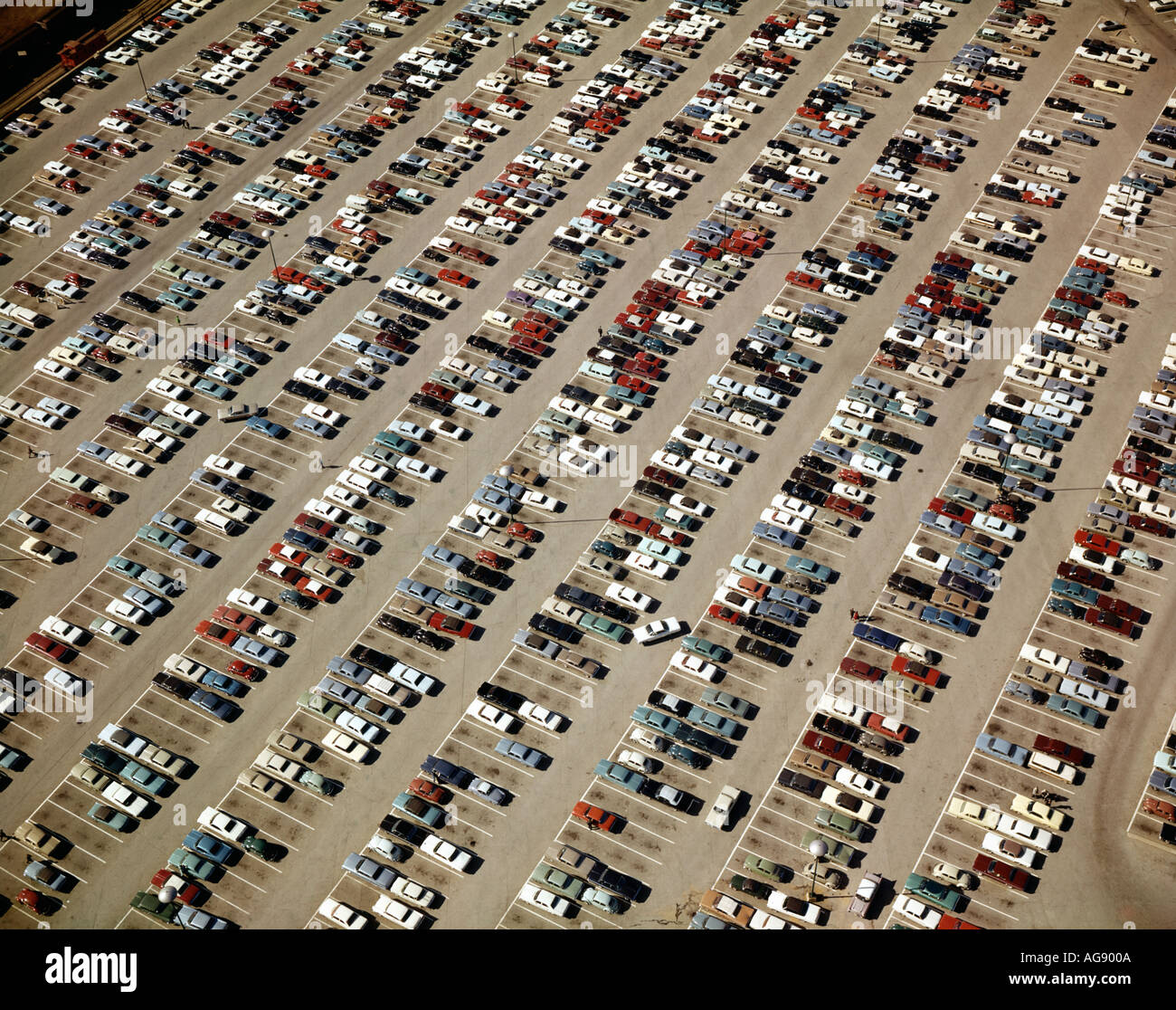 Vista aerea del grande parcheggio auto in Chicago Illinois USA Foto Stock