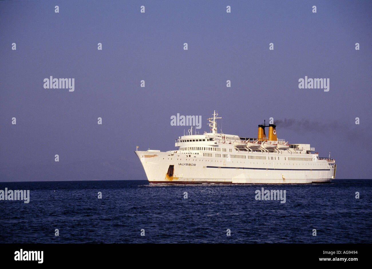 Traghetto a arcipelago del Dodecanneso grecia Foto Stock
