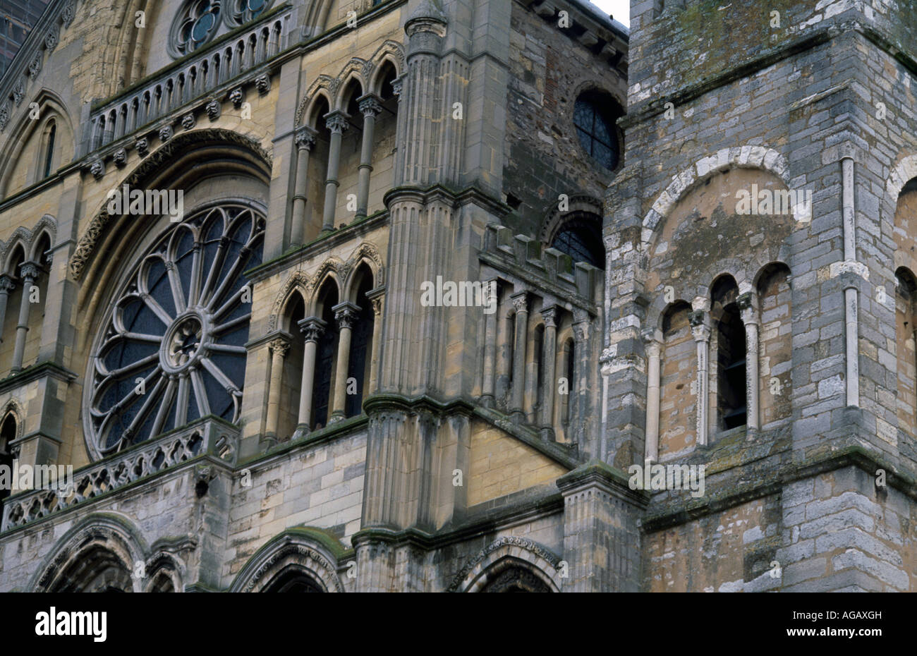Reims Francia Basilica di San Remi dettaglio Foto Stock