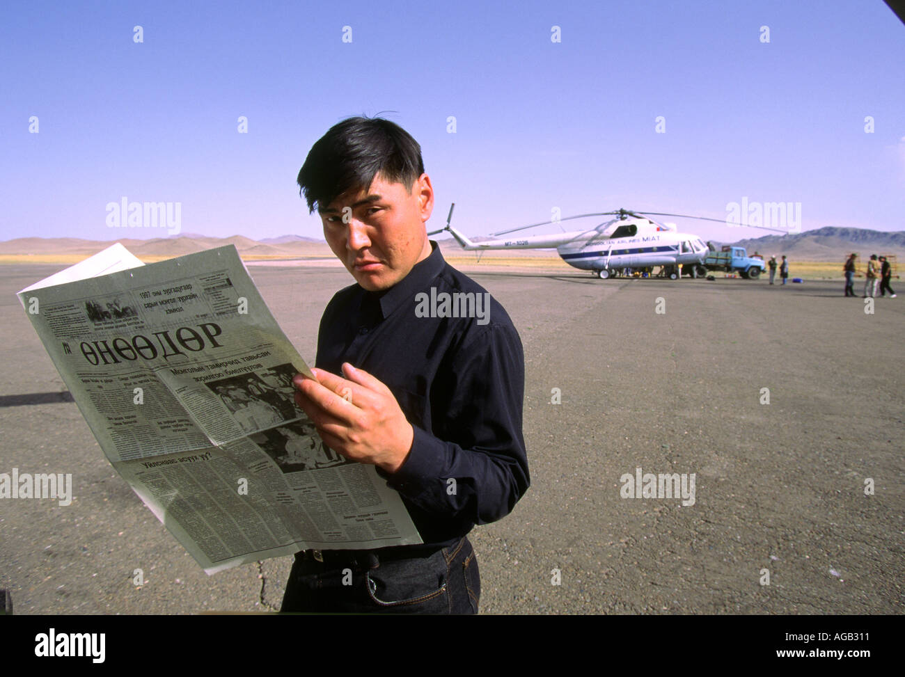CAMEL TROPHY IN MONGOLIA Foto Stock