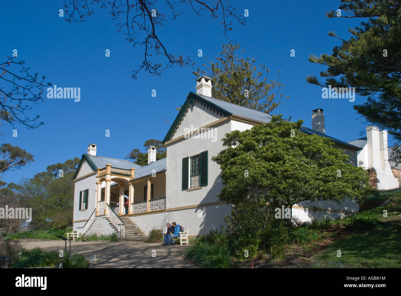 La Commandant's House presso l'insediamento penale di Port Arthur sulla penisola di Tasman in Tasmania, costruita nel 1833 Foto Stock