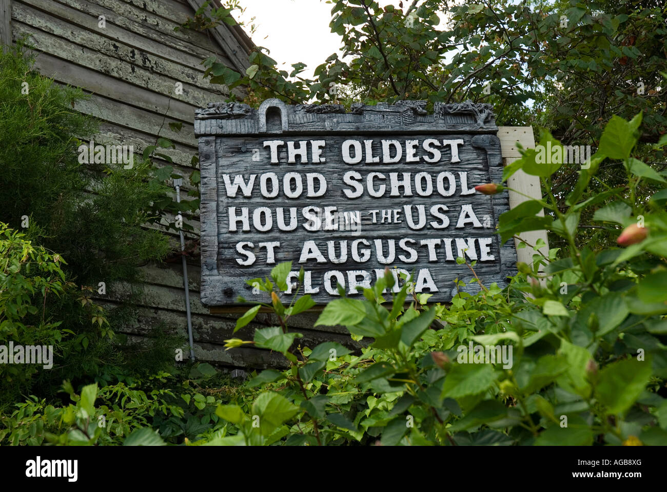 Legno più vecchio Schoolhouse in U S St Augustine Florida Foto Stock