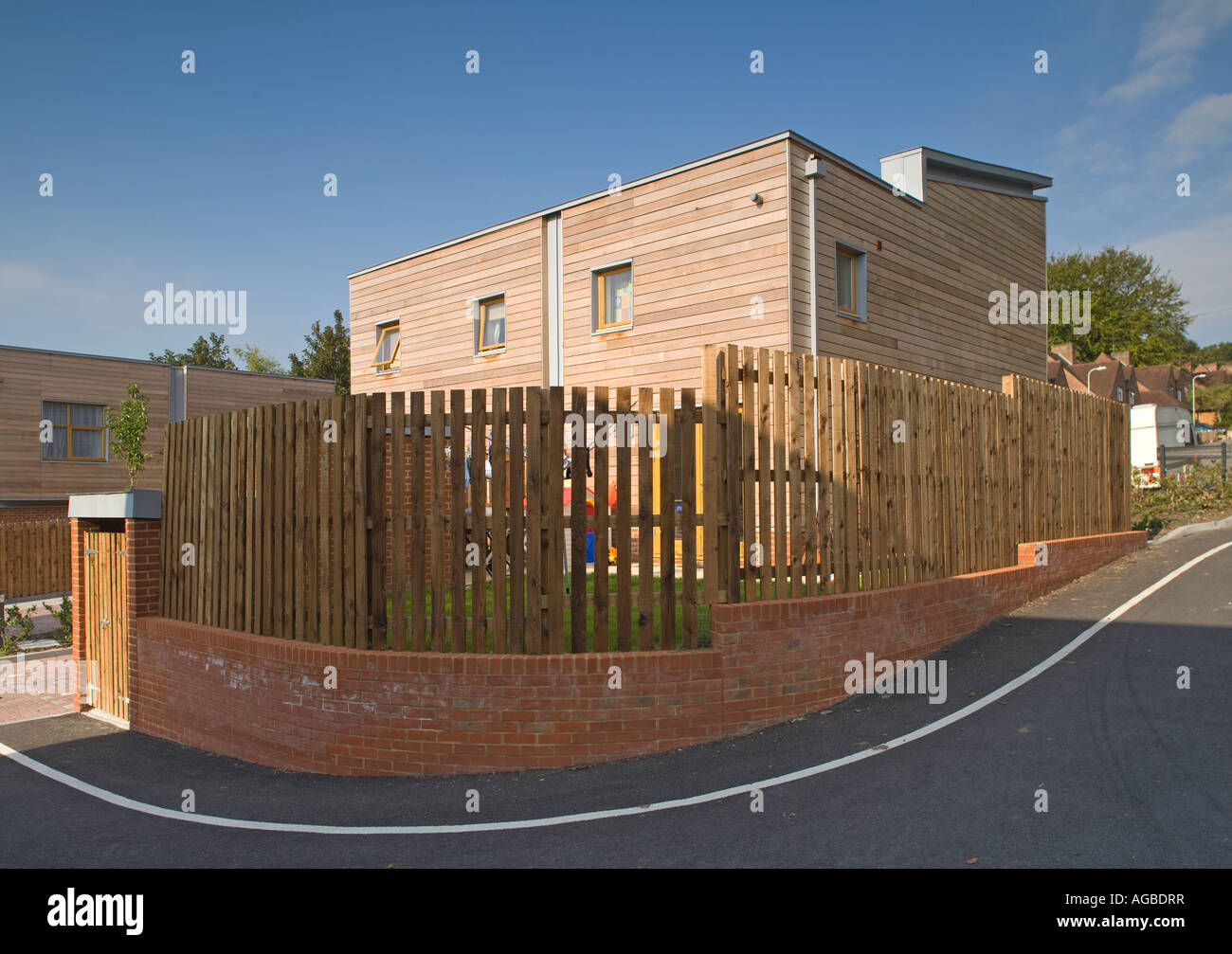 Case di famiglia, alloggi sociali, St Lukes corte, Drayton Street, Winchester Foto Stock