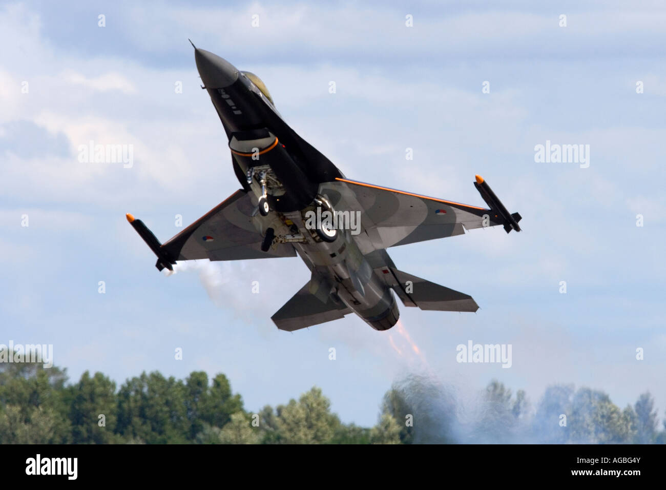 Dutch F16 Fighting Falcon ala delta jet da combattimento aereo da combattimento aereo Foto Stock