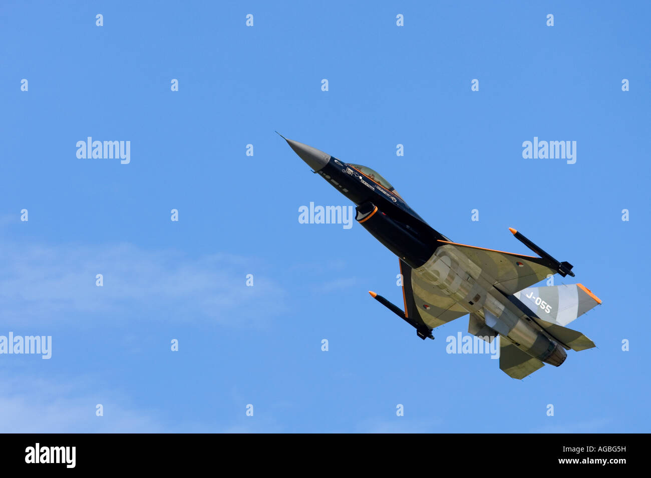 Dutch F16 Fighting Falcon ala delta jet da combattimento aereo da combattimento aereo Foto Stock