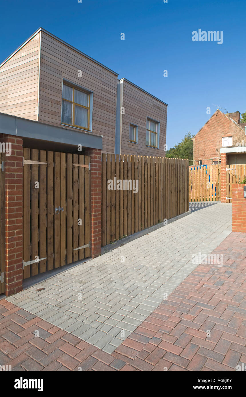 Case di famiglia, alloggi sociali, St Lukes corte, Drayton Street, Winchester Foto Stock