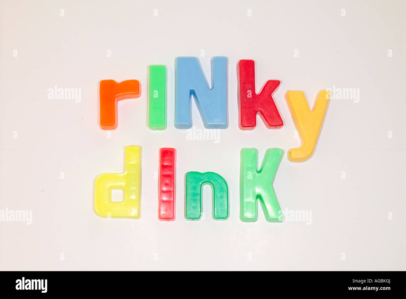 Rinky dink magneti per il frigo Foto Stock