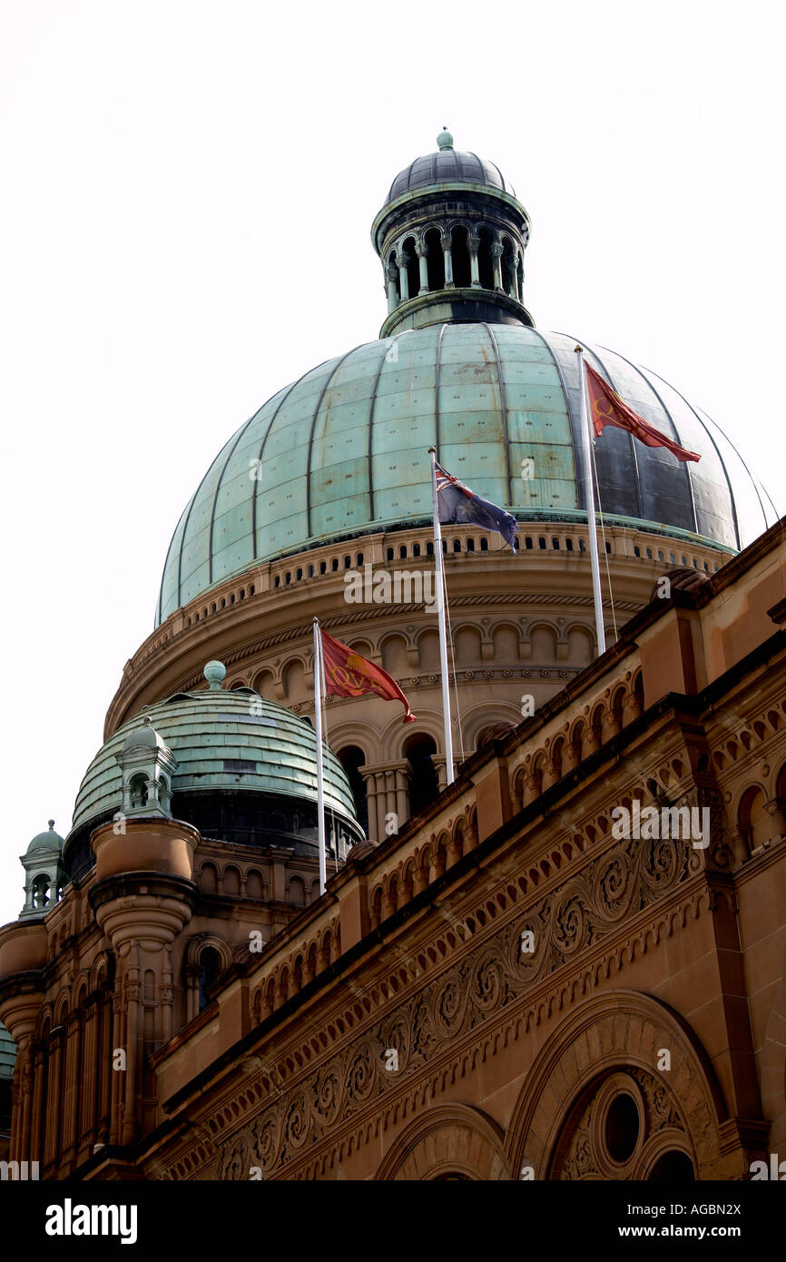 Verde cupole in rame di Queen Victoria Building a Sydney nel Nuovo Galles del Sud Australia NSW Foto Stock