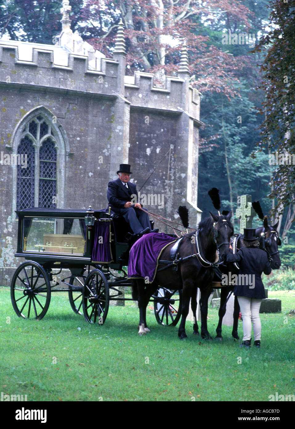 Cavallo funebre Foto Stock