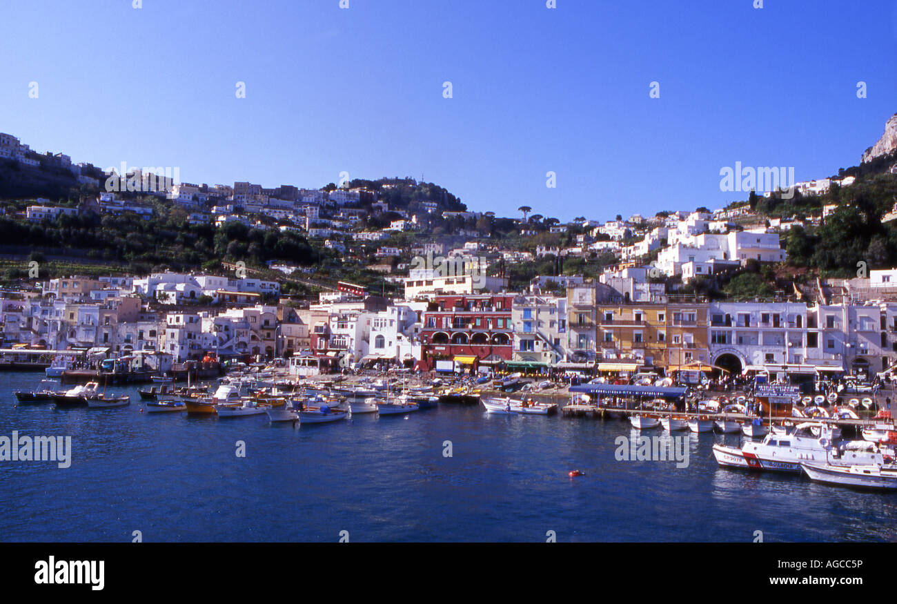 Marina Grande sull'Isola di Capri ITALIA Foto Stock