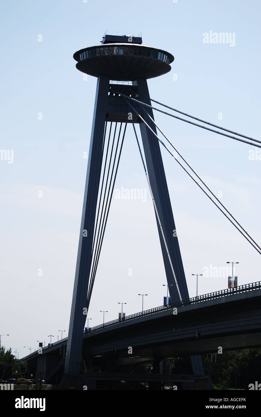 Il nuovo ponte, Bratislava Città Vecchia, Regione Bratislavia, Slovacchia Foto Stock