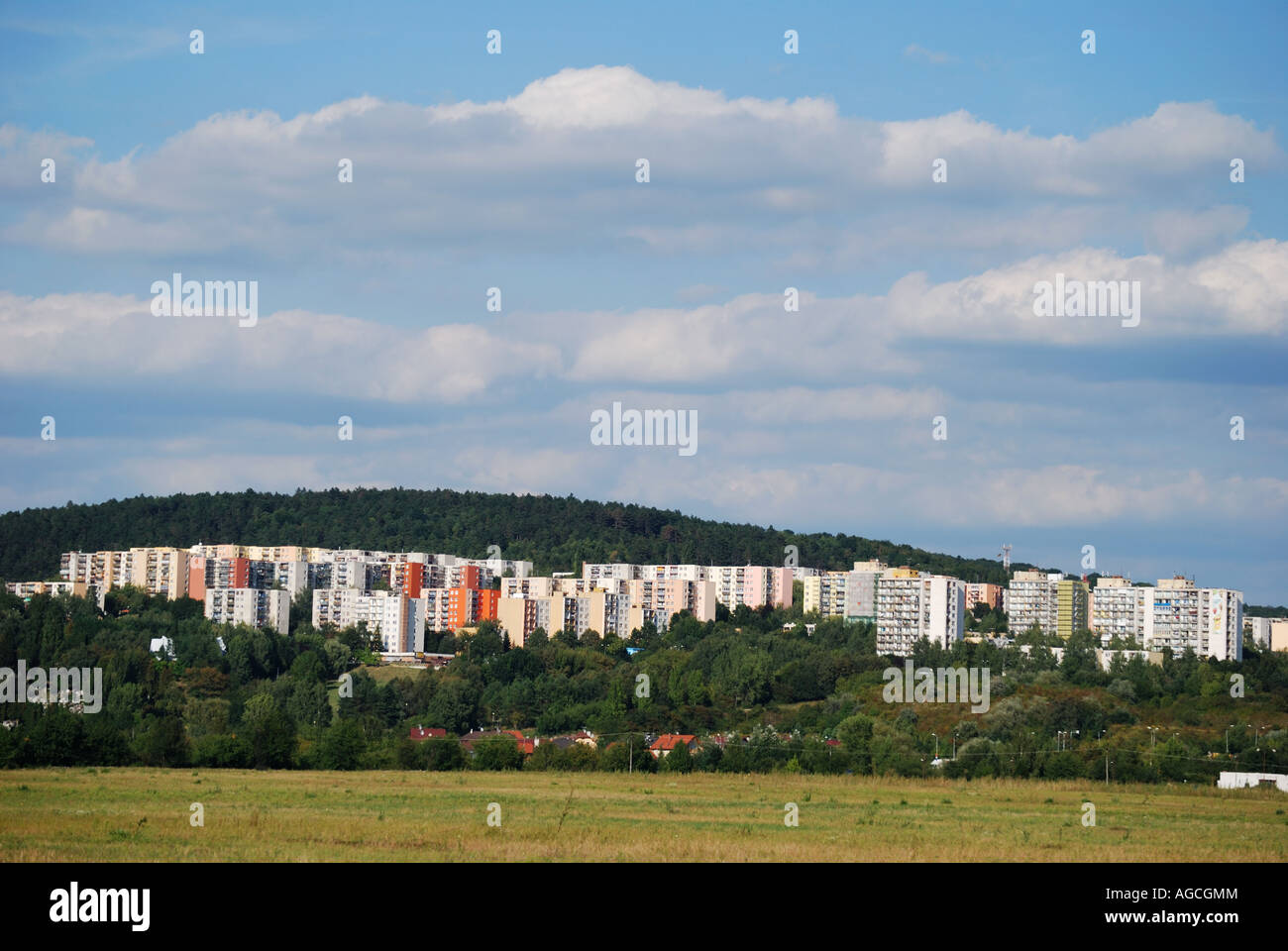 Moderno appartamento edifici sulla periferia di Trencin, Regione di Trencin, Slovacchia Foto Stock