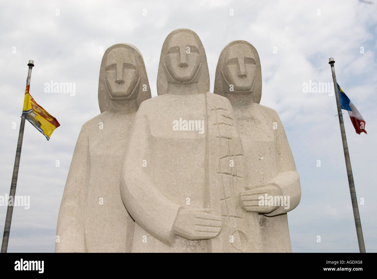 Immagine di stock di Fishermens monumento di Escuminac New Brunswick Foto Stock