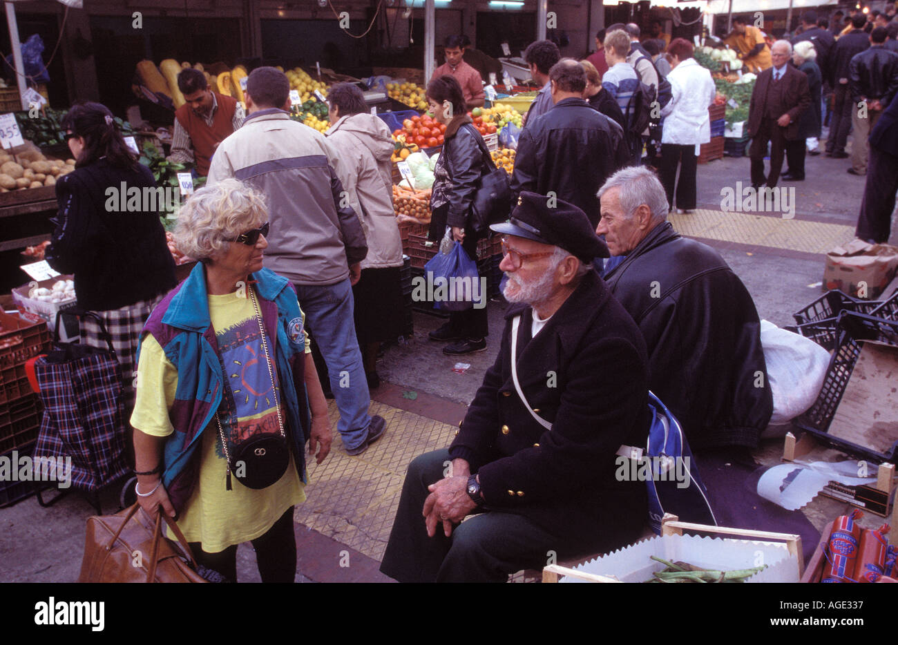 Grecia Atene vita di mercato presso la zona Omonia Atene Foto Stock