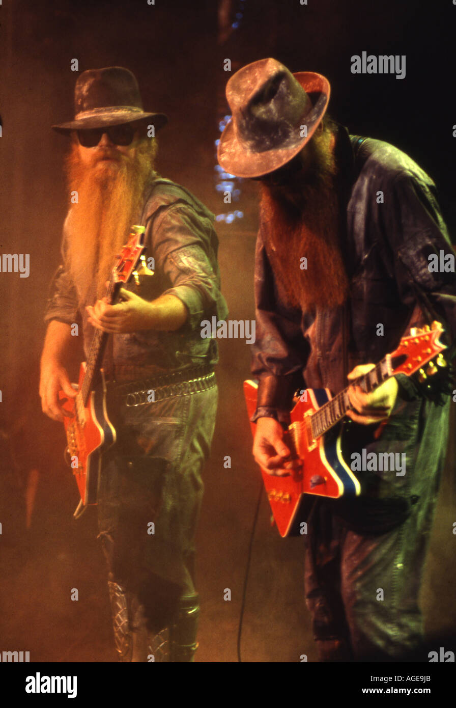 ZZ TOP US BLUES-rock group nel 1987 Foto Stock