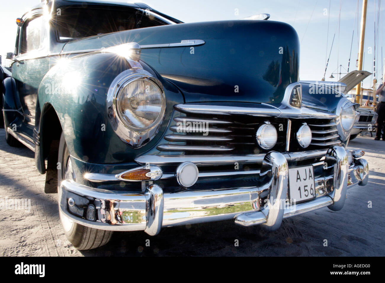 HUDSON 51 CLUB COUPÉ da 1946 con benzina 75kW motore svedese piastra di licenza Foto Stock