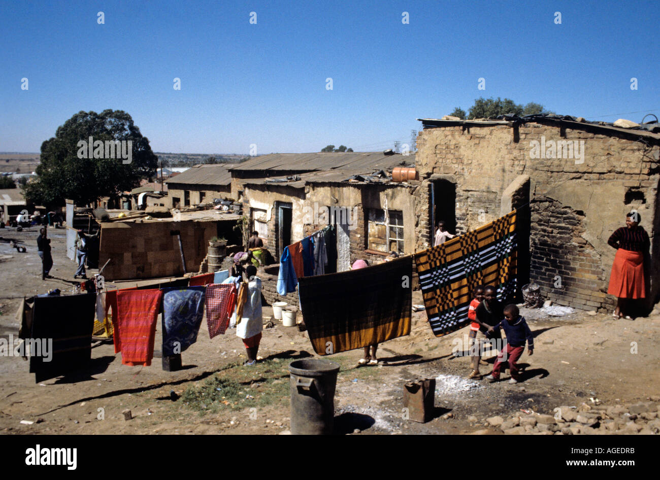 Alexandra township di Johannesburg, Sud Africa Foto Stock