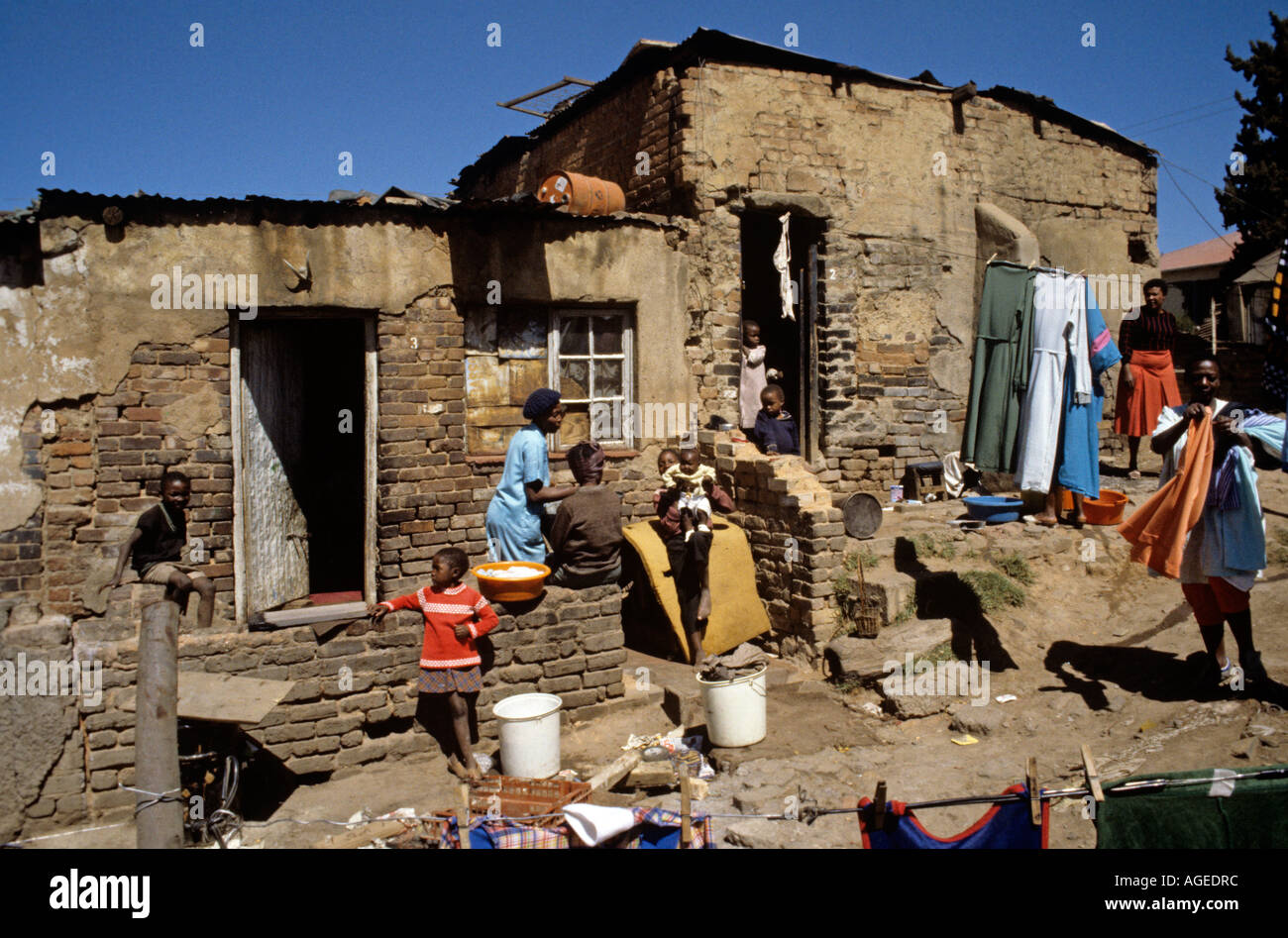 Alexandra township di Johannesburg, Sud Africa Foto Stock