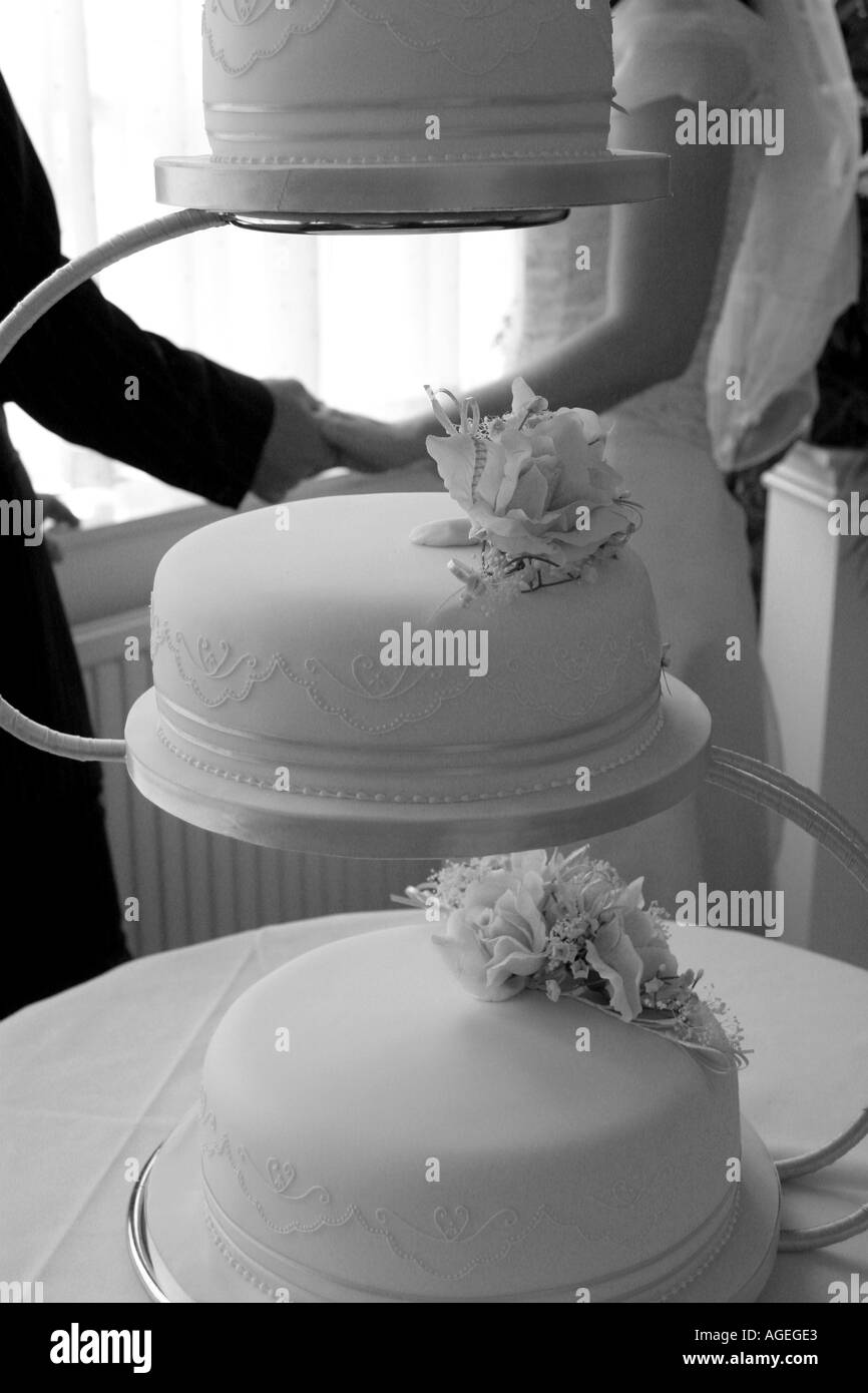 torta di cerimonia nuziale Foto Stock