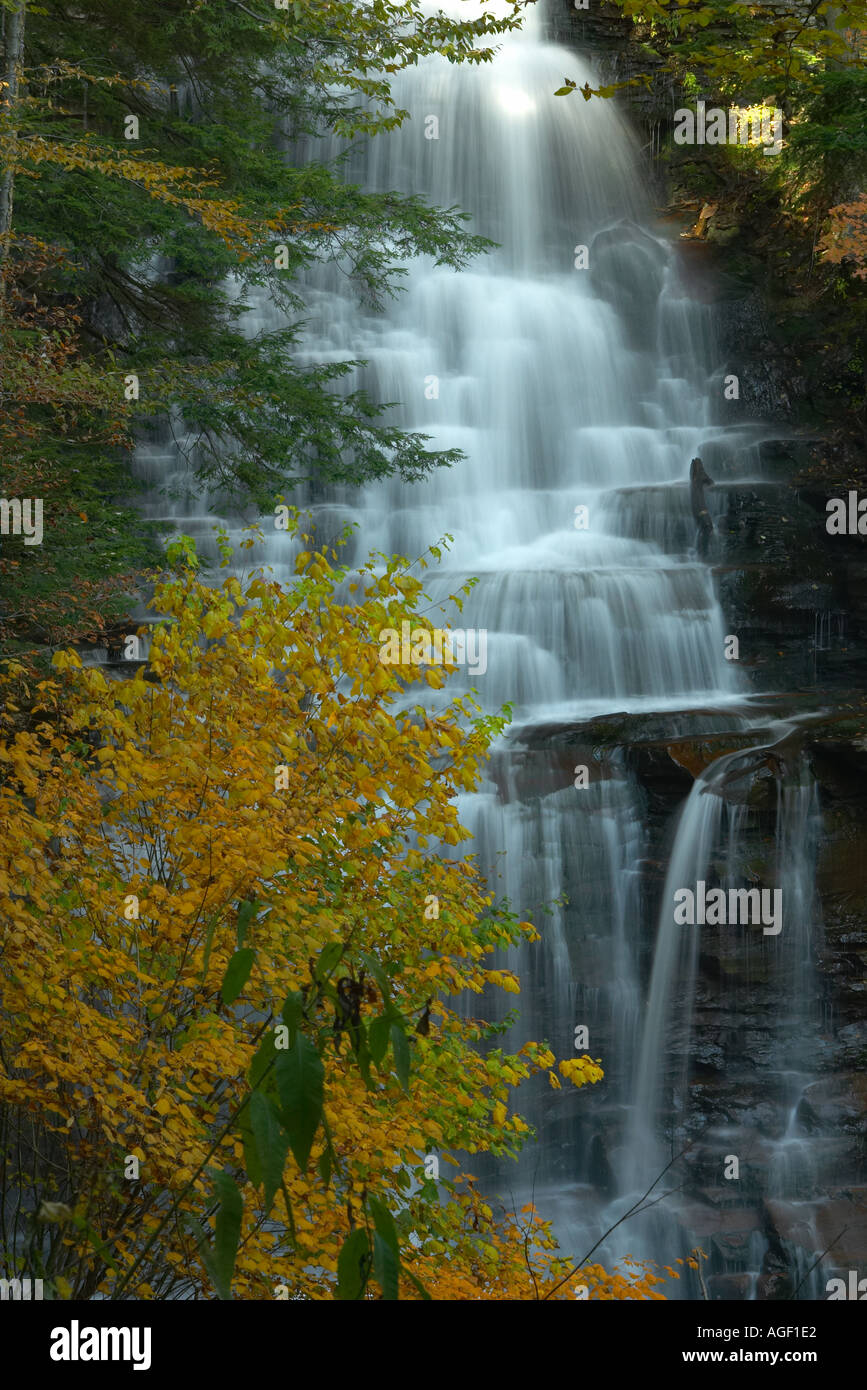 Ricketts Glen State Park Pennsylvania Ganoga cade nel mese di settembre Foto Stock