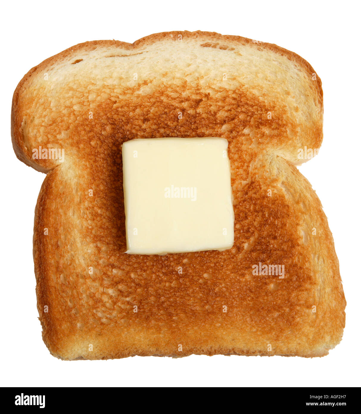Toast con pane di burro Foto Stock
