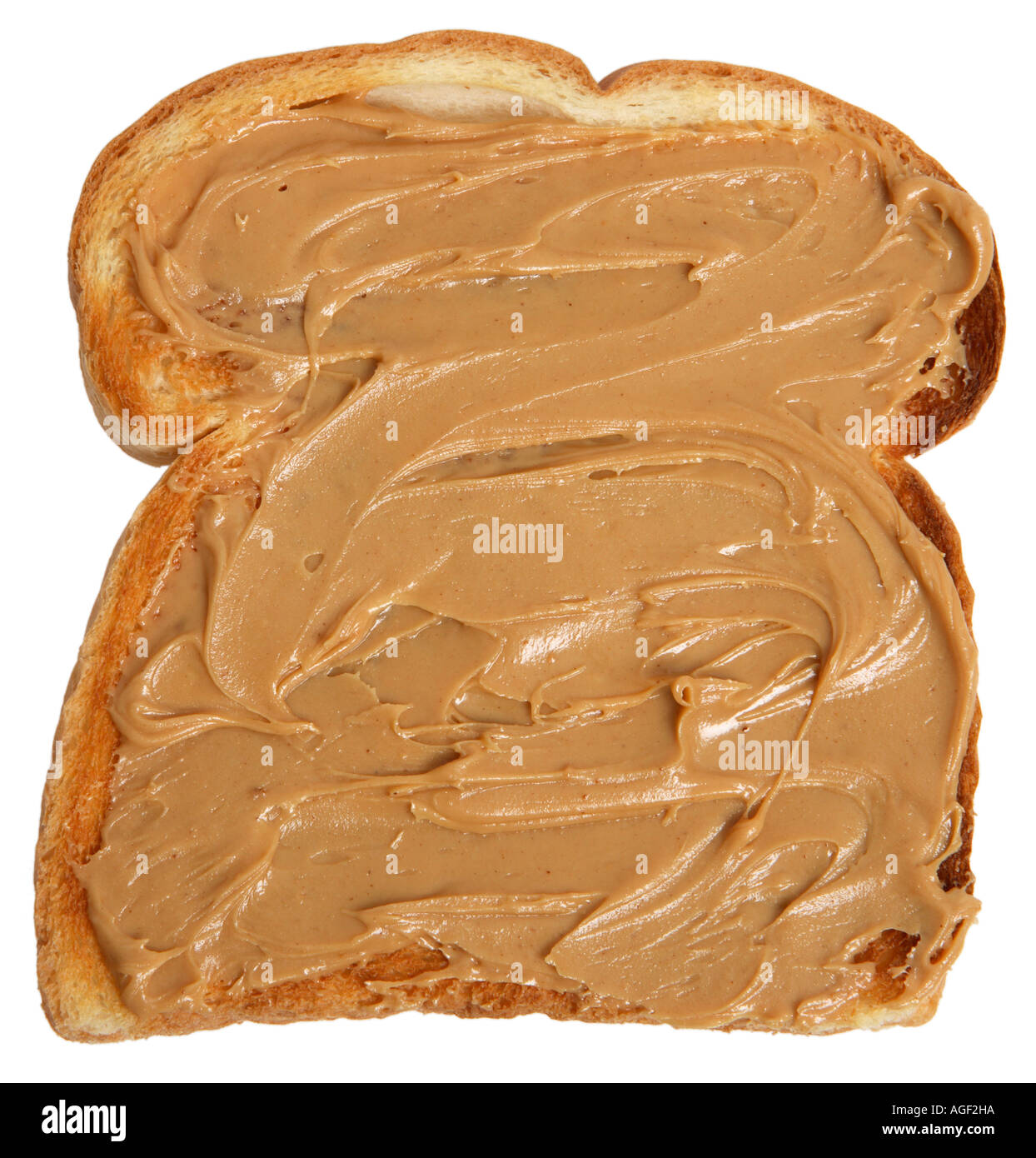 Burro di arachidi Toast Foto Stock