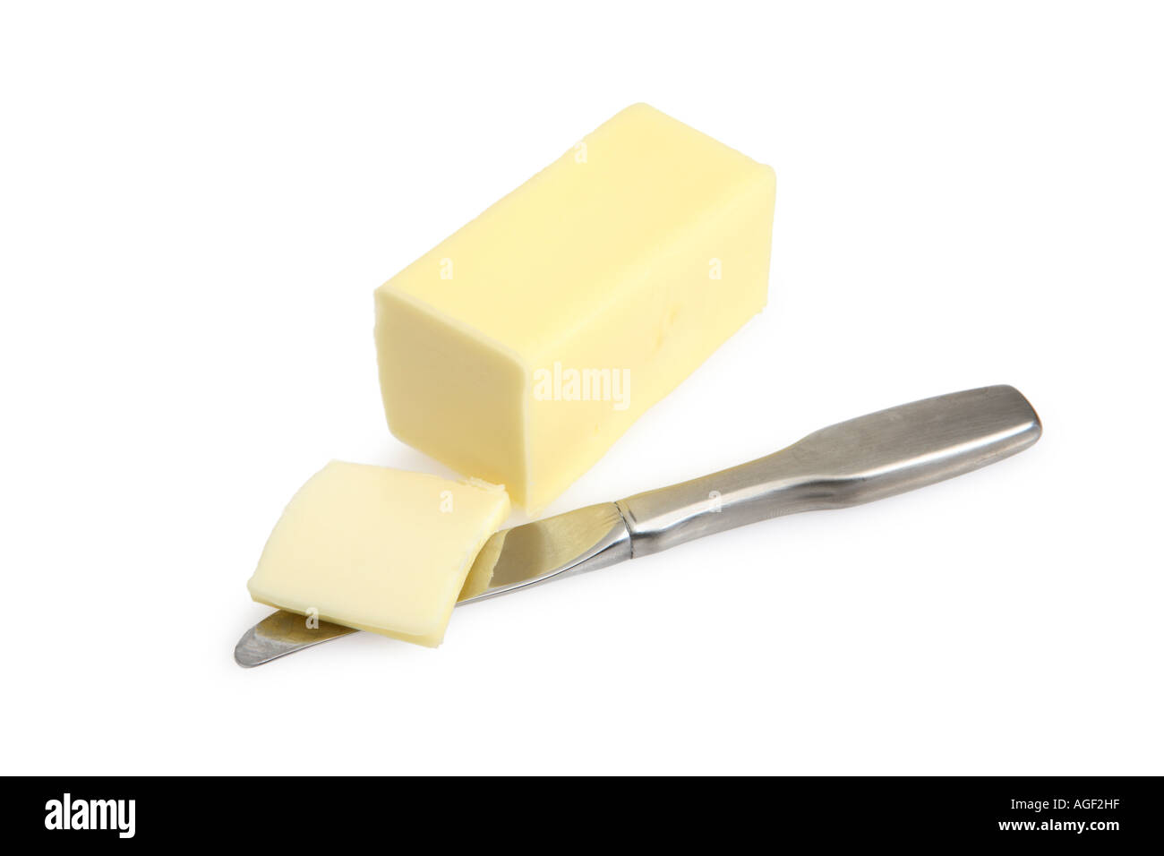 Il burro e il coltello Foto Stock