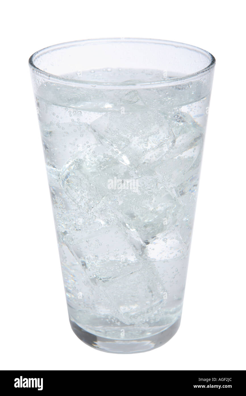 Bicchiere di cancellare la bevanda gassata con anidride carbonica Foto Stock