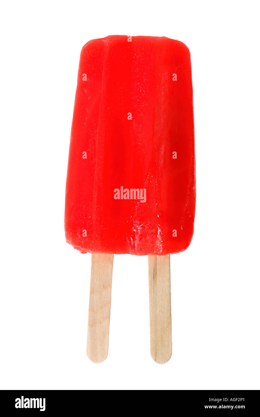 Popsicle rosso Foto Stock