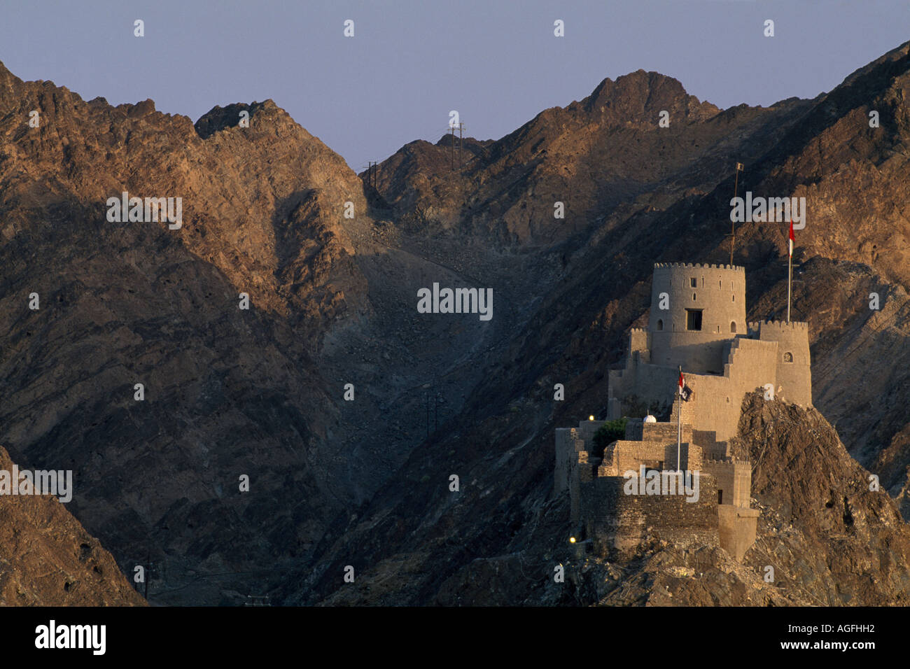 Corniche Fort Muttrah Oman Foto Stock