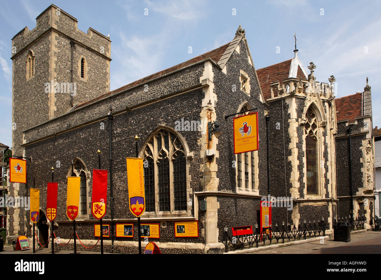 In Inghilterra. Canterbury. " Canterbury Tales" esposizione in chiesa Foto Stock