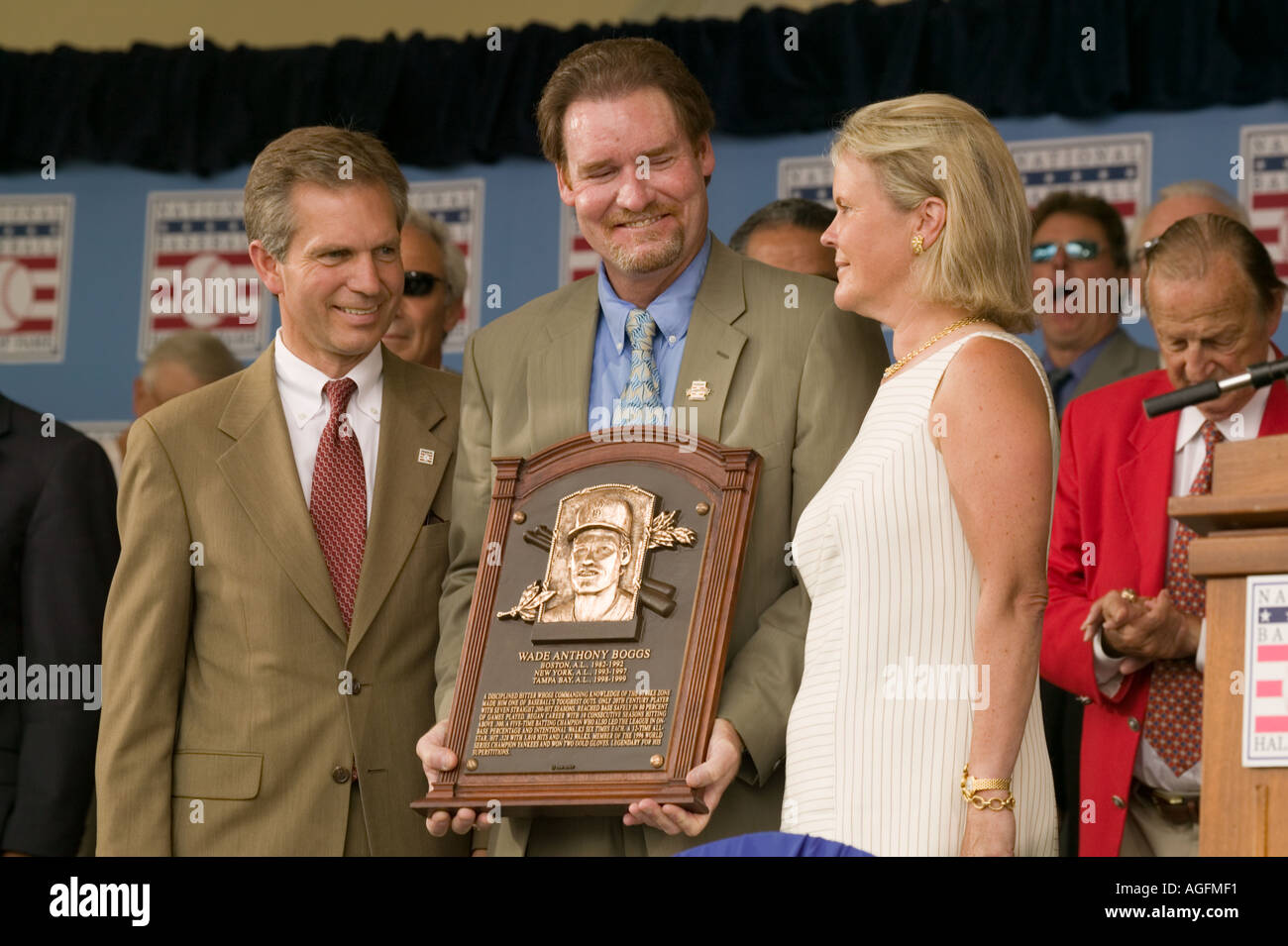 Wade Boggs introdotto nel Baseball Hall of Fame Cooperstown New York 2005 Foto Stock
