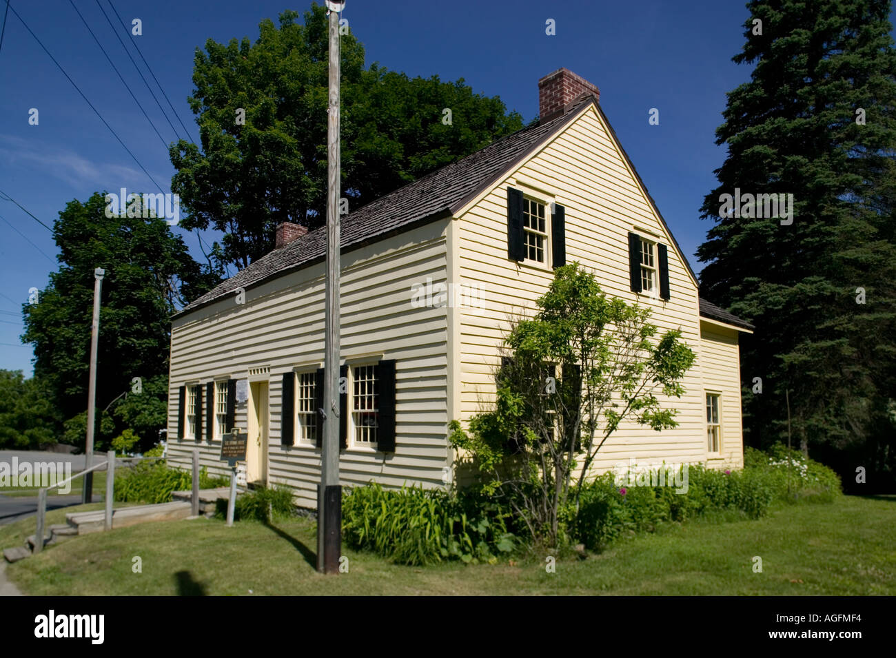 Drumm casa era di proprietà di Sir William Johnson Johnstown New York Foto Stock