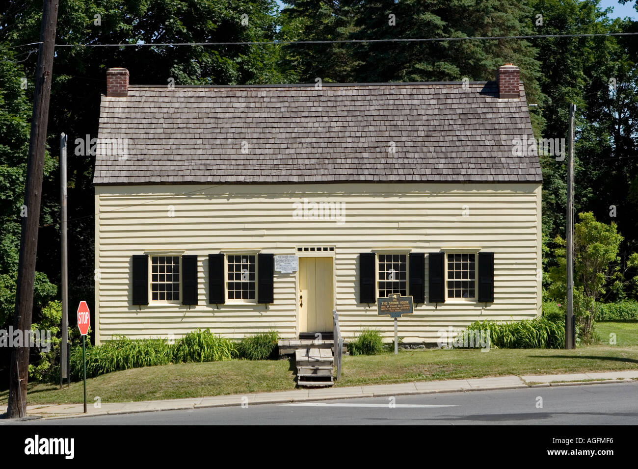 Drumm casa era di proprietà di Sir William Johnson Johnstown New York Foto Stock