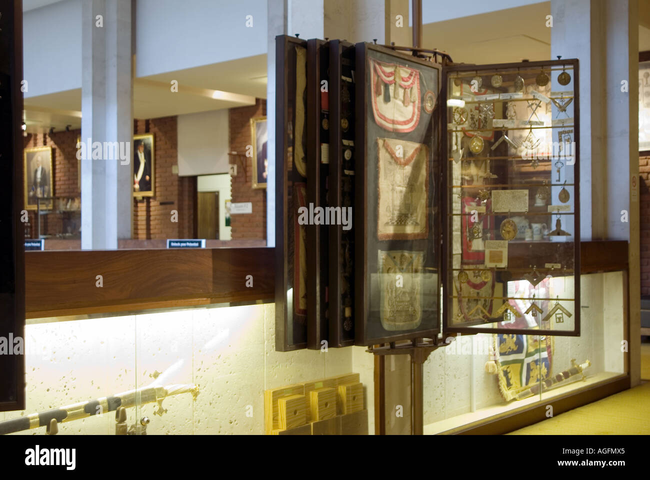 Credito foto DOUG BLANE all'interno di una loggia massonica Foto Stock