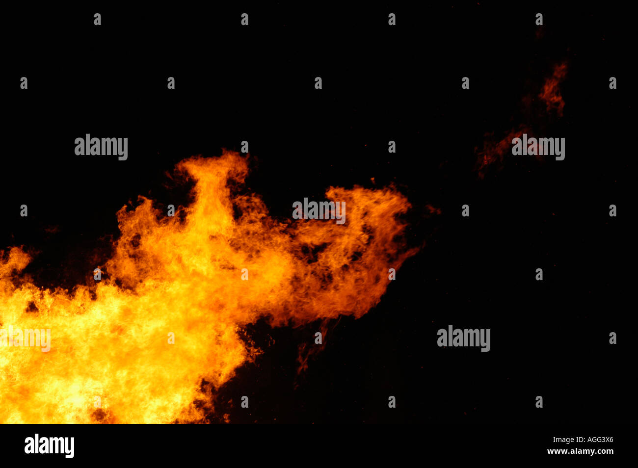 Fiamma di fuoco ardente Foto Stock