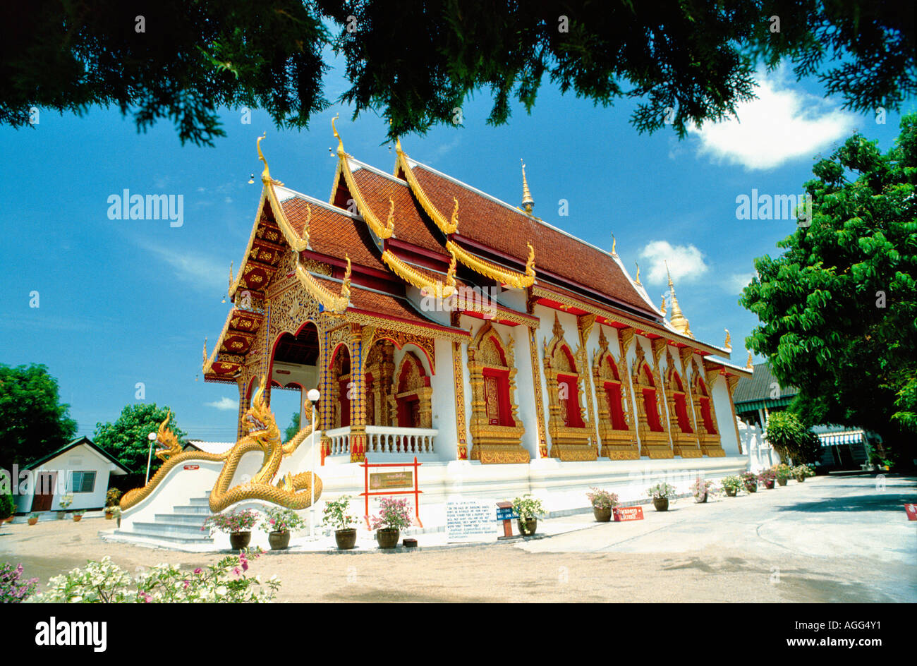 Tempio/religioso santuario, Chang Rai, Thailandia Foto Stock
