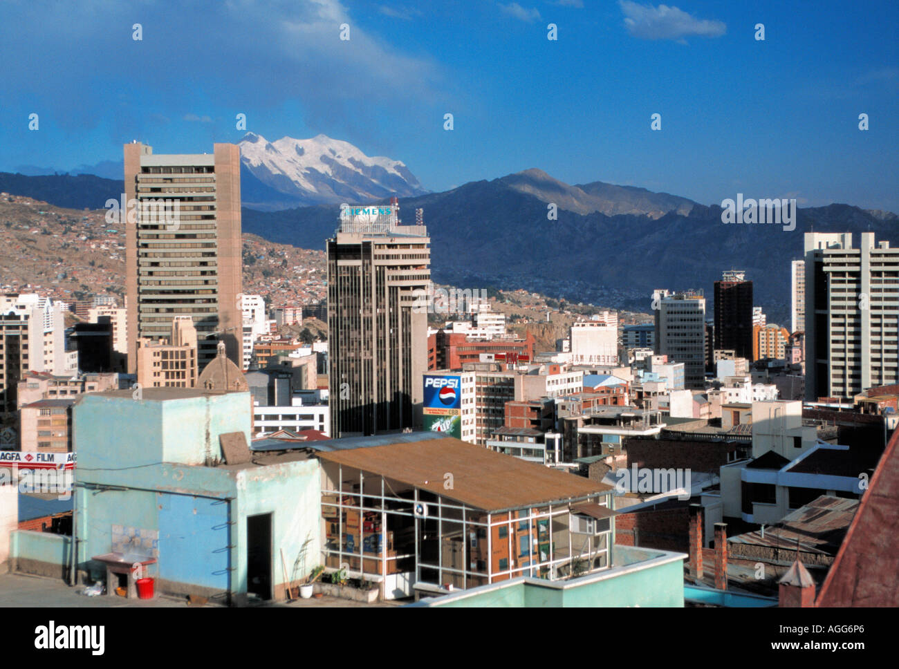 Città di La Paz in Bolivia Foto Stock